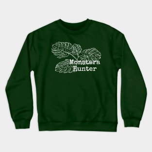 Monstera Hunter (White) Crewneck Sweatshirt